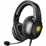 S20 RGB žaidimų ausinės, 3,5 mm erdvinio garso kompiuterio PC ausinės, ausinės su mikrofonu PS4, Switch, Xbox-one juoda