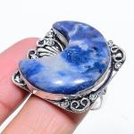 Natural Sodalite Gemstone Handmade 925 Sterling Silver Gift Ring Size 8 z8n99