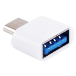 Plastikinis USB-C / C tipo ki&scaron;tukinis į USB 2.0 moteri&scaron;kas OTG duomenų perdavimo įkrovimo adapteris juoda