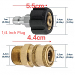 M22 14mm Auk&scaron;to slėgio plovimo ma&scaron;inos greito sujungimo jungtys 1/4 colio greita jungtis 3/8 sriegis Vandens pistoleto jungtys 5000PSI Pistoleto adapteris