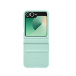 Samsung &bdquo;Galaxy Z Flip6 Kindsuit&ldquo; odinis dėklas &bdquo;Z Flip 6&ldquo; mink&scaron;tas &scaron;ilko prisilietimas, apsauginis odinis dangtelis