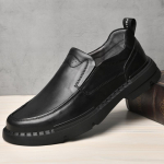 Vyri&scaron;ki batai slip-on madingi kasdieniai vyri&scaron;ki loaferiai vyrai natūrali oda mados dizaineris biuro darbas dizainerio oficialūs batai vyrai 10.5 black