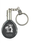 Fox Terrier Wire - pendant with a photo of a dog, crystal key ring in a gift box, a unique gift by Art-Dog