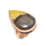 Natural Septerian Stone Gemstone Handmade Copper Jewelry Ring Size 6 p1z73