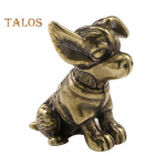 Žalvarinė &scaron;uns figūrėlė Vintažinis &scaron;uniuko modelis Mini gyvūno metalinė statulėlė Skulptūra Arbatos augintinis Stalo Feng &Scaron;ui stalo dekoracija Ornamentas Dog