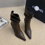 Ploni Auk&scaron;takulniai Ankle Boots Moteri&scaron;ki Gatvės Stiliaus Liekni Smailūs Pir&scaron;tai Užtrauktukas Ponios Mink&scaron;tos Odos Trumpiki 35
