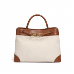 Drobės ir odos retro moteri&scaron;ka rankinė per petį moteri&scaron;ka prabangi moteri&scaron;ka rankinė rankinė mados verslo atsitiktinė crossbody moteris 31x24x13cm ruda