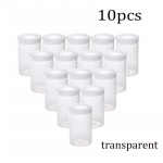 10 vnt. plastikinis tu&scaron;čias juodas/baltas butelis 35 mm plėvelės skardinės kanistrai konteineriai transparent