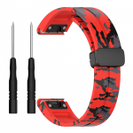 Klasikinė 1 vnt 20 mm 22 mm 26 mm kamufliažinio silikono greitai atsegama sportinio laikrodžio apyrankė, skirta Garmin Fenix ​​5/6/7 serijos i&scaron;maniųjų laikrodžių priedams 20mm