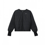 Nike Logo Crew Neck Long Sleeve Jacket Moteri&scaron;ka Striukė Juoda FB7512-010 XS