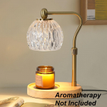 1 vnt. žvakės &scaron;ildytuvas lempa, vintažinis stiklinis elektrinis reguliuojamo ry&scaron;kumo žvakės &scaron;ildytuvas su laikmačiu ir reguliuojamu auk&scaron;čiu/&scaron;iluma, 2-8 val. laikmatis