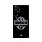 Coque Samsung Galaxy S24 Ultra Harley Davidson logo motor sycles gris front noir Maniacase
