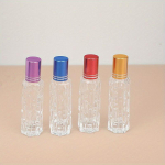 4 vnt 10 ml eterinio aliejaus ritininis buteliukas, pripildomas kvepalų buteliukas, stiklinis ritininis eterinio aliejaus butelis, kosmetikos talpykla 4pcs