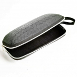 Spalvingas dangtelis akinių dėklas vyrams Ne&scaron;iojamas patogus akinių nuo saulės akinių dėklas Moterų akinių dėžutė su dirželiu užtrauktuku akinių dėklai One Size juoda