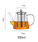 Auk&scaron;tos kokybės arbatos infuzinis puodas Kar&scaron;čiui atsparus stiklinis arbatinuko puodelis su gėlių arbatos puodeliu su filtru Oolong Puer Kettle Stiklinis kavos arbatos puodelis