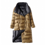 Dvipusis ilga pūkinė striukė pavasario rudens ruduo baltos spalvos ančių pūkelių &scaron;iltas parkas Juodas Auksas Pilka &Scaron;viesiai mėlyna Žalia Balta S-5XL XL