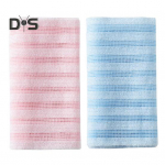 2Pcs Exfoliating Shower Towel Bath Towel with Foaming Net Long Strip Design Back Scrubbing Quick-Drying Wipes Handle Shower Scrubber rožinė/mėlyna