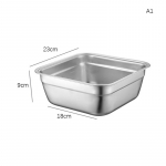 Nerūdijančio plieno daržovių plovimo nusausinimo krep&scaron;ys, vaisių laikymo organizatorius, dubuo, kvadratinis maisto dubuo, padėklas, virtuvės reikmenys