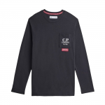 Adidas Originals X C.P. Įmonės bendradarbiavimas FW24 Minimalistinis Patogus Vintažinis ilgomis rankovėmis mar&scaron;kinėlis Unisex vir&scaron;us Juodas JN8656 XS