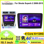 Android 13, skirta Skoda Superb 2 B6 2008 2009 2010 2011 - 2015 Automobilių radijo navigacija Multimedijos grotuvas GPS WiFi vaizdo įra&scaron;as Carplay BT 8 core 6GB+128GB