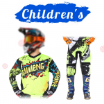 motokroso pavarų komplektas vaikams 4 5 6 7 8 9 10 11 12 13 metų Jaunimas vaikas Motociklas berniukas Mergaitė Jersey Pant Kits lenktyninis kostiumas Visureigis Enduro MX MTB M-22