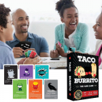 &Scaron;eimos stalo žaidimai &bdquo;Taco Vs Burrito&ldquo;, skirti 6&ndash;8, 8&ndash;12 metų ir vyresniems vaikams &ndash; linksmi kortų žaidimai vaikams ir &scaron;eimoms, vaikų &scaron;eimos žaidimų naktis One Size