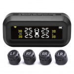 AN-10C TPMS Padangų slėgio stebėjimo sistema Saulės LCD Skaitmeninis ekranas Automobilio padangų slėgio stebėjimas Automatinės apsaugos signalizacijos sistemos