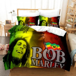 Bob Marley antklodės užvalkalų komplektai Muzikos legendos Jamaikos dainininkas Patogūs lovatiesiai Karalienės Karaliaus dydžio patalynės komplektai Miegamojo dekoras EU Single 135x200cm
