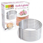 Cercle extensible en inox pour g&eacute;noise - 16 &agrave; 20 cm