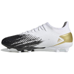 Adidas Predator Mutator 20.3 Low FG Baltos Aukso Metalo Vyri&scaron;ki Sportbačiai Debesėlio Baltumo Pagrindinės Juodos Spalvos FW9197 40
