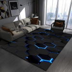 Voe3D Cross-Border dekoratyvinis grindų kilimėlis: Miegamojo, žaidimų kambario ir svetainės kilimas 120x160cm Crystal Velvet