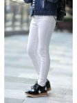 Mergaičių Slim Fit elastingi leginsai - Džinsų imitacija 130 cm