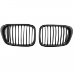 Priekinis centrinis matinis juodas platus inksto gaubto grotelių grotelės BMW E39 525 528 530 535 M5 1997 2003 matinė juoda spalva