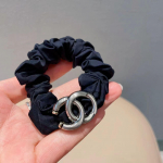 High-Grade Metal Fragrance Style Hair Ring: Trendy Korean Retro Large Scrunchie sidabras