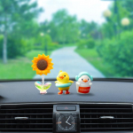 1 rinkinys animacinių dervos mažos geltonos anties modelio automobilio centrinės konsolės dekoras mieli automobilio papuo&scaron;alai automobilių salono prietaisų skydelio aksesuarai