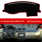 Automobilio prietaisų skydelio dangtelis skirtas Skoda Fabia 2008-2014 Kairėje vairuojant Apsauginis neslystantis kilimėlis Prietaisų skydelio kilimėlis Automobilio apsauga nuo užsiter&scaron;imo raudona
