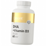 Dokozaheksaeno rūg&scaron;tis su Vitaminu D3, DHA + Vitaminas D3, Ostrovit 60 žel. kaps. (67250011) 60softgels