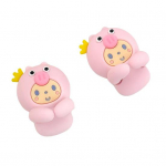 2 vnt. silikoninių kabelių organizatorių daugiafunkciniai laidų tvarkymo spaustukai mieli gyvūnų dizaino lipnūs laidų laikikliai