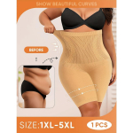 Moteri&scaron;ki &scaron;ortai formuojantys auk&scaron;tą liemenį, besiūliai pilvo įtraukimo ir klubų pakėlimo, nailono trikotažo audinys, vienspalviai, plaunami rankomis, plius dydžio &scaron;ortai 2XL juoda