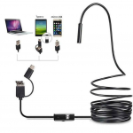 5,5 mm endoskopinė kamera Lanksti IP67 vandeniui atspari mikro USB pramoninė endoskopinė kamera, skirta Android telefono kompiuteriui 6 LED reguliuojama 1/2/5 m 5M