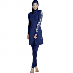 Musulmon Lady Modesty Maudymosi kostiumėlis Pilnu dangteliu Islamic Beachwear Arab Burkini L mėlyna
