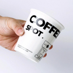 300ml Keraminis Puodelis Imitacija Popierinių Puodelių Kavos Puodelis Virtuvei, Kavinukei, Restoranui, Latte Puodelis, Gėrimų Indai Dovana Suvenyras 1pc