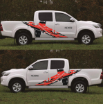 2 grafiniai vinilo plėvelės lipdukai sunkvežimiui, automobilio lipdukai, stilius, dekoratyviniai aksesuarai 4x4 bekelės pikapams