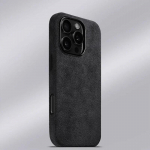 Italija Magnetinis dėklas iPhone 12 13 14 15 16 Pro Max Premium telefono dėklas Importuota zom&scaron;inė oda Visi&scaron;kai apgaubiantys galiniai dėklai For iPhone 15 juoda