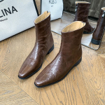 Laisvalaikio žemakulniai moteri&scaron;ki aulinukai, eleganti&scaron;ki moteri&scaron;ki tamprūs siauri trumpučiai, rudens žiemos moteri&scaron;ki batai 35 ruda