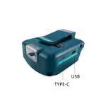 LED Darbinio &Scaron;viesos Adapteris Makita 14.4V/18V Li-ion Baterijai BL1830 BL1430 Dvigubas USB Keitiklis su LED Lempa Makita