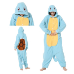 Ki&scaron;eninių monstrų serijos vienos dalies pižama: Slowpoke, Squirtle, Golduck & Bulbasaur animacinė pižama S