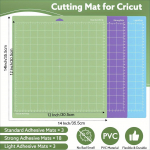 24 vnt. pjaustymo kilimėlių Cricut, 12x12 colių (&Scaron;viesus, Standartinis, Stiprus), Vinilinio kilimėlio įvairovė lipnūs kilimėliai Cricut Explore Air/Air 2/One/Maker 24pcs