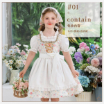 Prairie Colony Vaikų Kostiumas Oktoberfest Tarnaitės Kostiumas Mergaitėms Lolita Ūkio Pastoralinė Suknelė 150cm