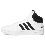 adidas Hoops 3.0 Mid Balti Juodi Vyri&scaron;ki Sportbačiai Core-Black Cloud-White GW3019 41⅓